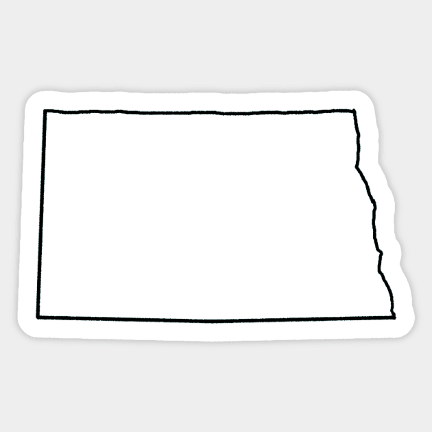 North Dakota - Blank Outline Sticker by loudestkitten